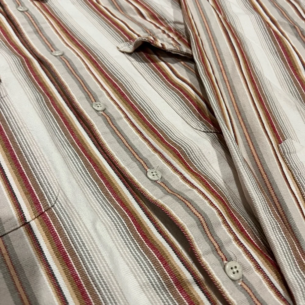 Vintage 90s Eddie Bauer Flannel Shirt Elkhorn Twill Plaid Long Sleeve Mens Large - Picture 3 of 3